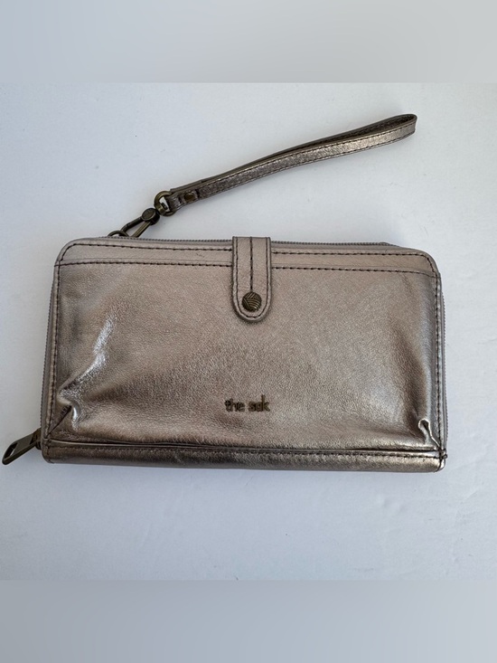 The Sak Handbags - The Sak Metallic Leather Wallet Crossbody Clutch Wristlet Convertible 3 in 1 EUC